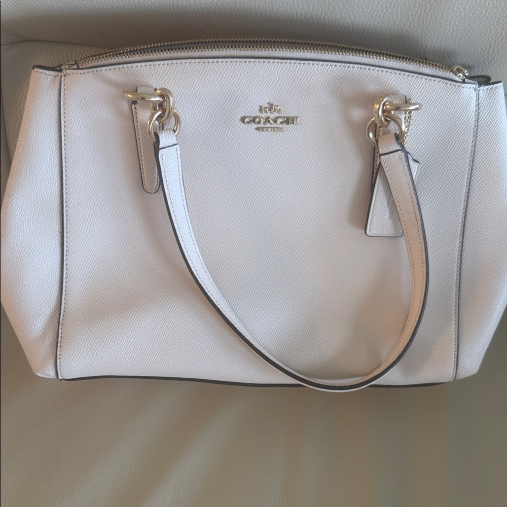 Coach Cream Leather Shoulder Bag